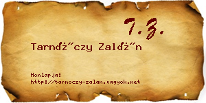 Tarnóczy Zalán névjegykártya