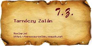 Tarnóczy Zalán névjegykártya