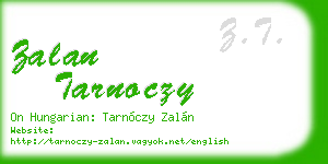 zalan tarnoczy business card