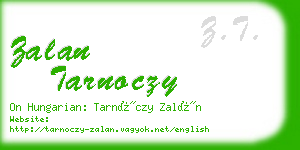 zalan tarnoczy business card